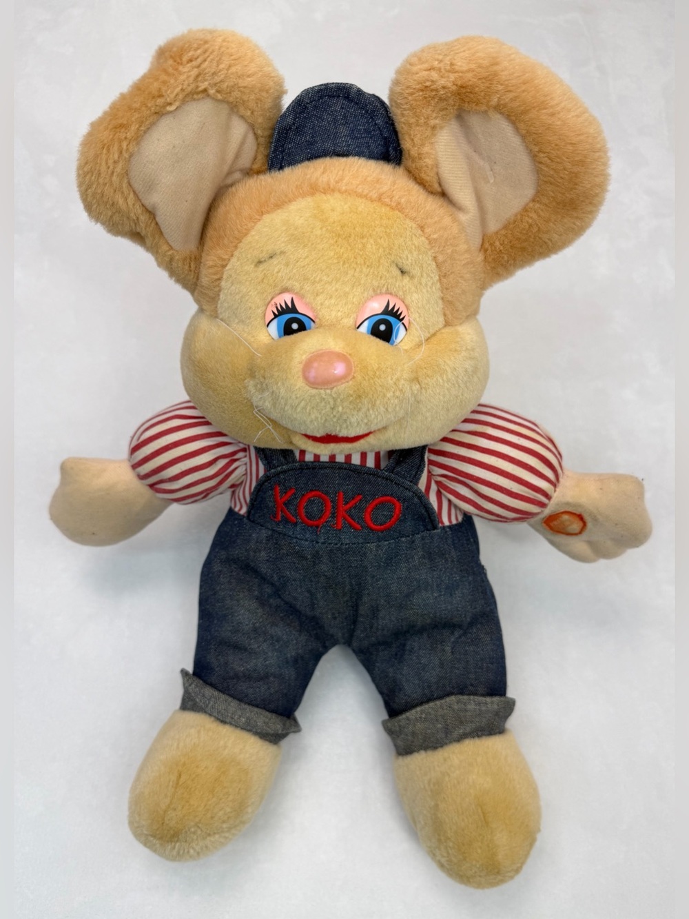 RARE Vintage Koko Mouse Plush 15" Sings Spanish Alphabet Song Musical Toy HTF